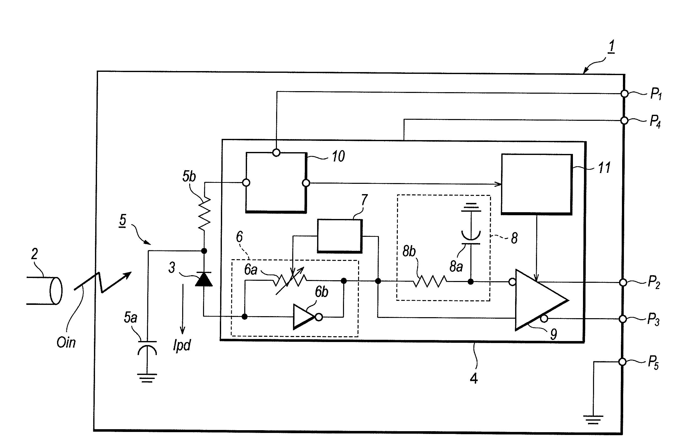 Optical receiver able to prevent los alarm from malfunctioning