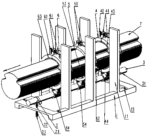 Contact line cleaning and oiling device and working method thereof