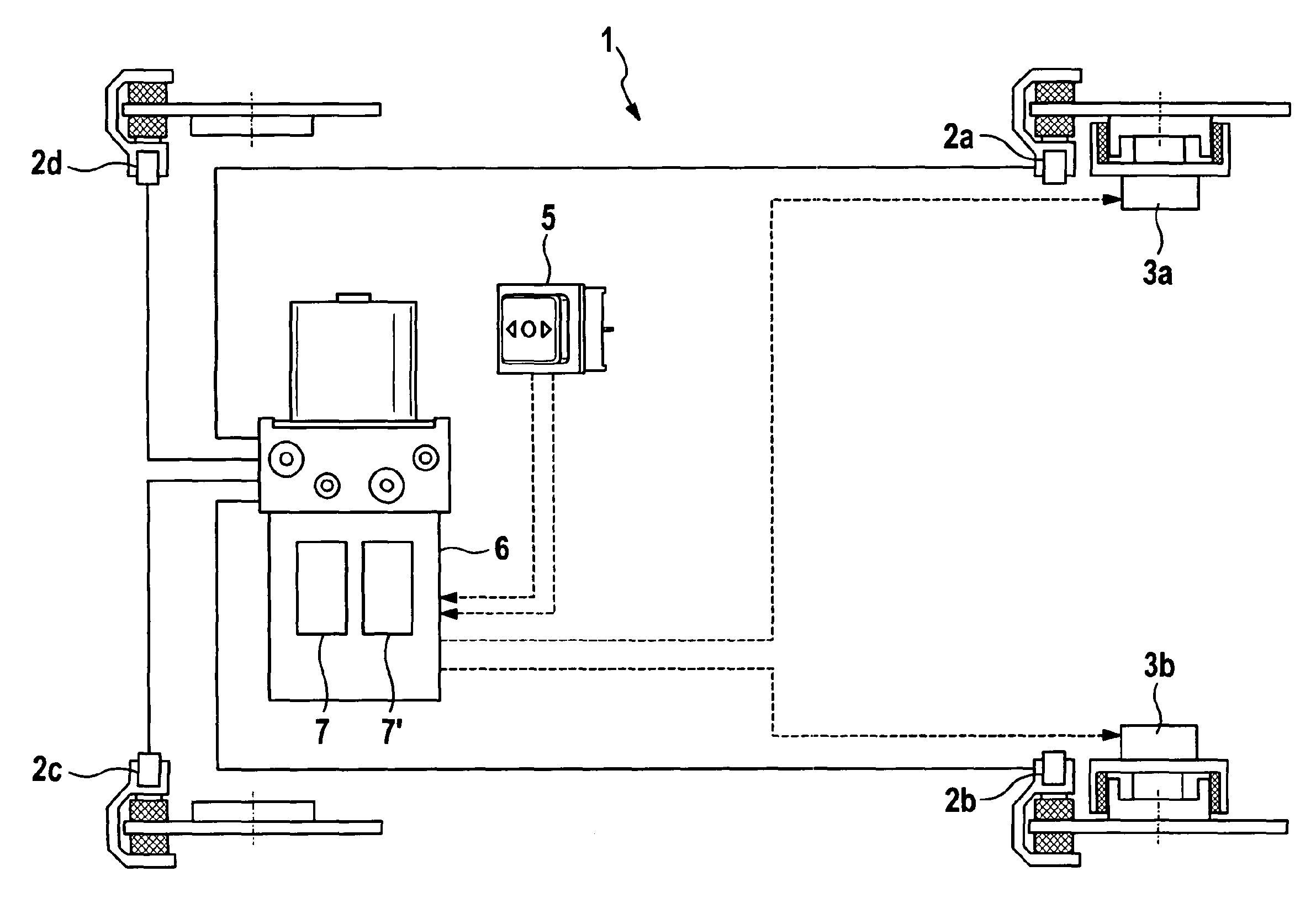 Fail-safe parking brake for motor vehicles