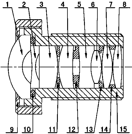 Ten-million-pixel large-target-surface minitype pickup lens for day and night use