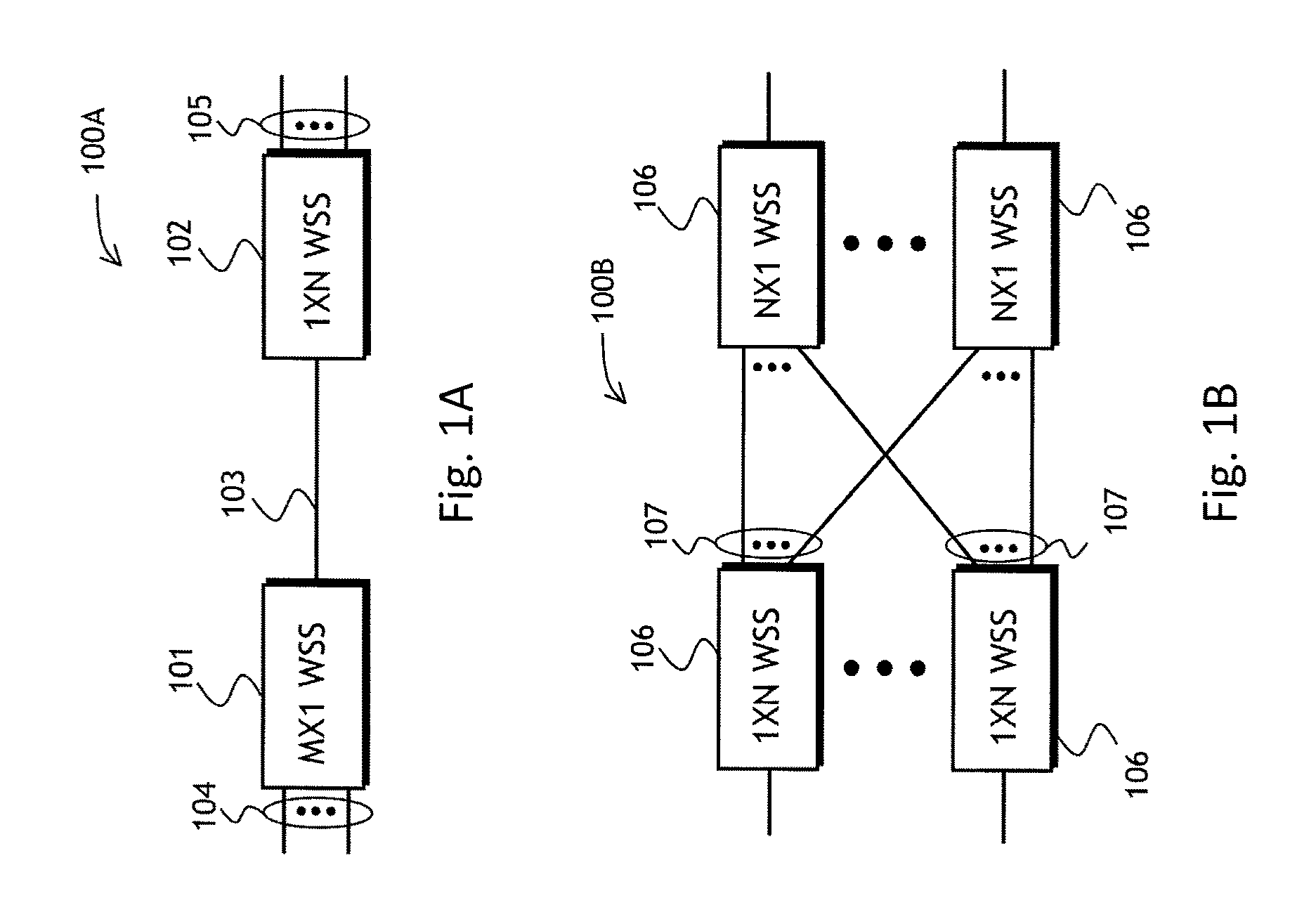 M X N WSS with reduced optics size