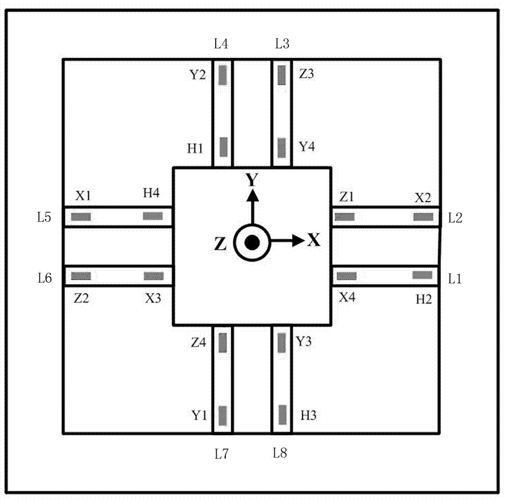 Piezoresistive tri-axial acceleration sensor with anti-overload capability and preparation method thereof