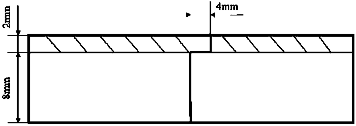 Double-side double-arc vertical welding fusion depth control device and welding method thereof