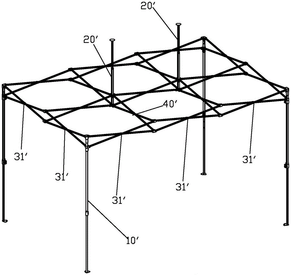 Punched roof awning frame with eaves