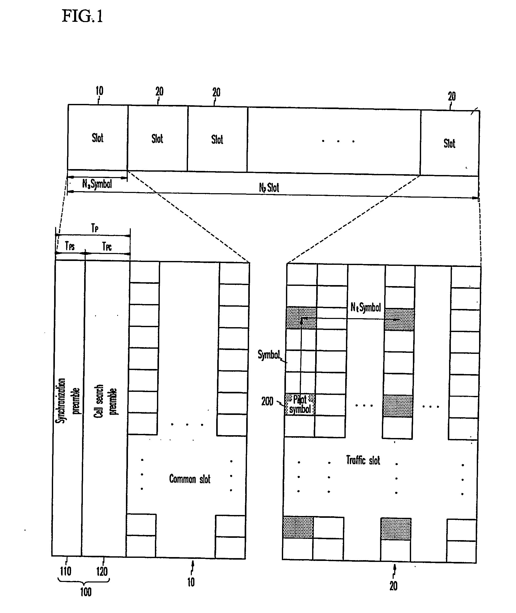 Method and apparatus for embodying and synchronizing downlink signal in mobile communication system and method for searching cell using the same