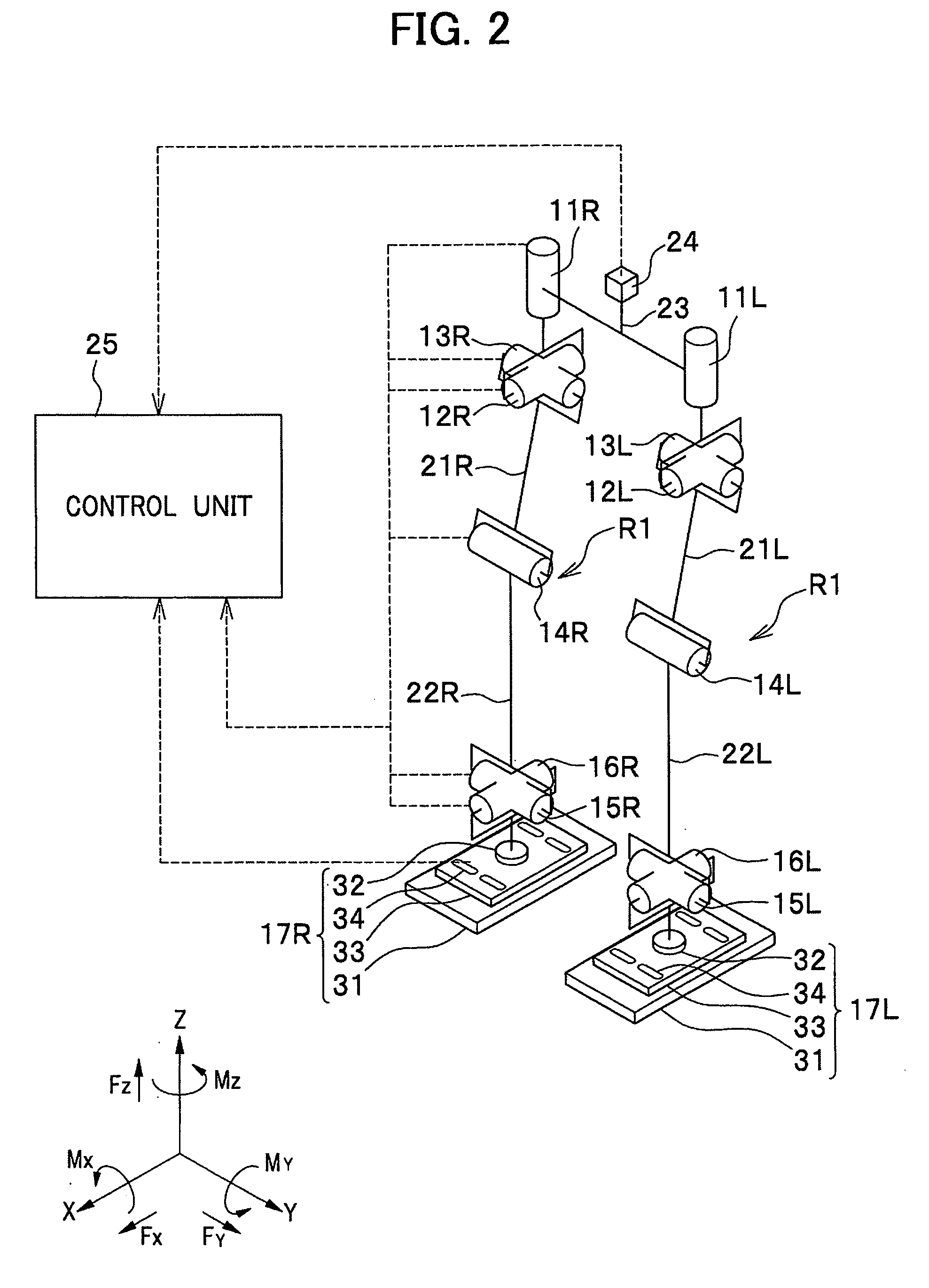 Leg type mobile robot