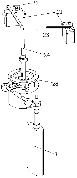 Blade swing mechanism and marine cycloidal propeller comprising blade swing mechanism