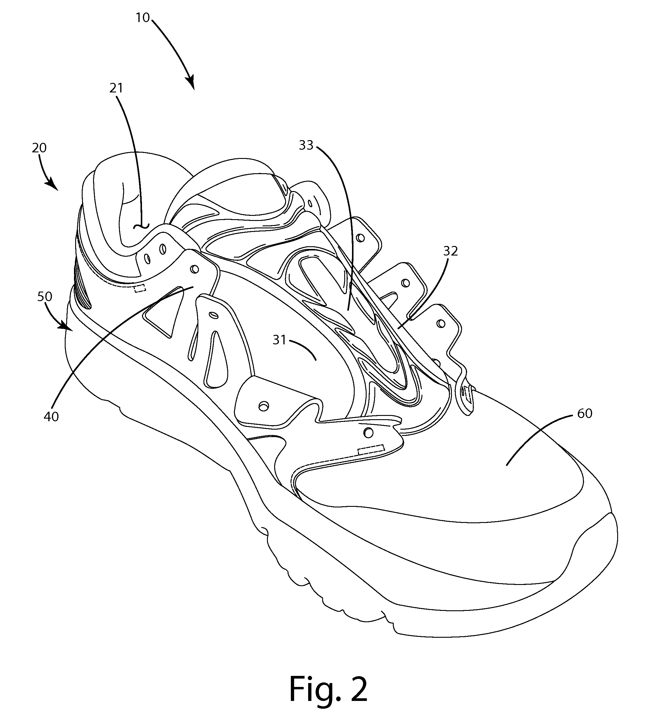 Footwear including a support cage