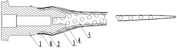 Composite propeller blade of propeller