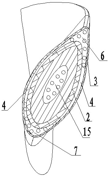 Composite propeller blade of propeller