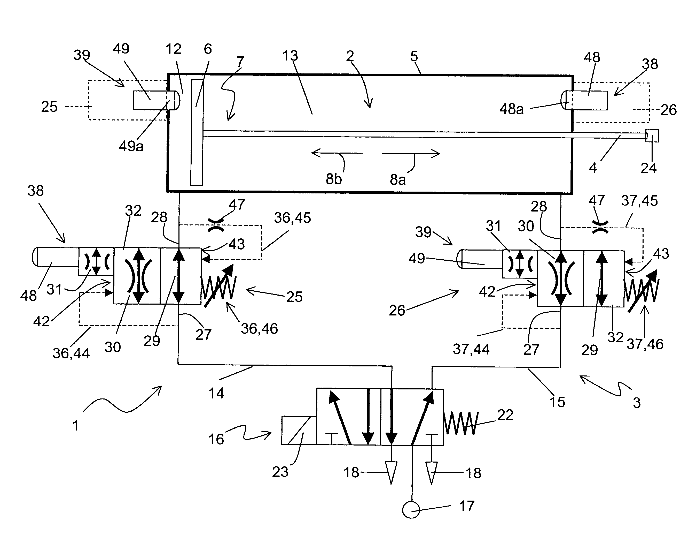 Pneumatic drive system