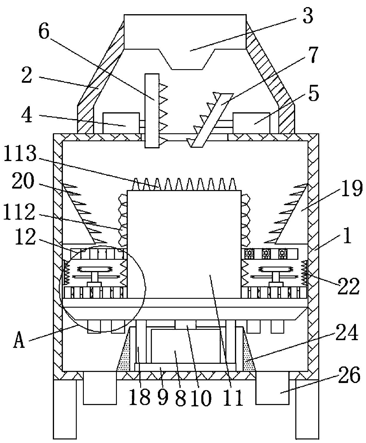 An efficient and controllable ore particle size crusher