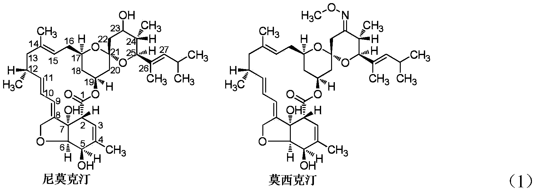 Method for separating and preparing high-purity Moxidectin membrane