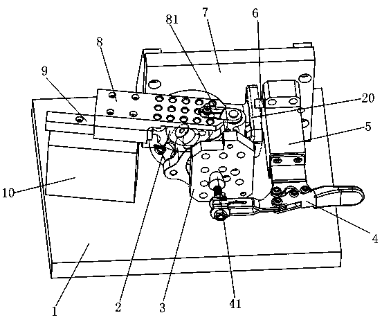 Valve rocker arm assembly welding tool of turbine shell