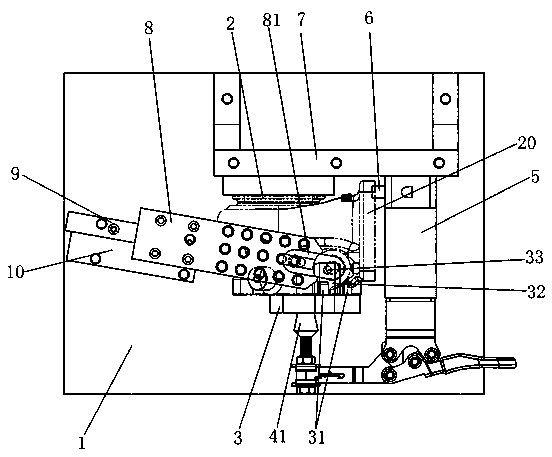 Valve rocker arm assembly welding tool of turbine shell