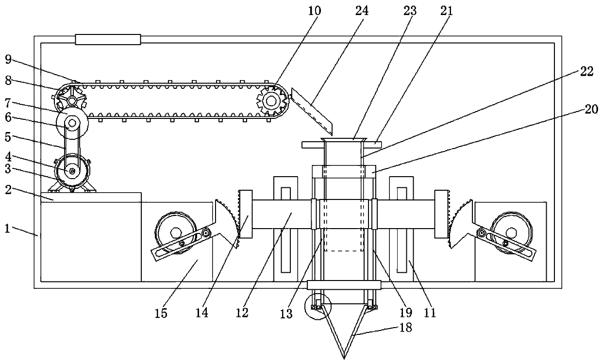 A kind of transplanting device for vegetable planting