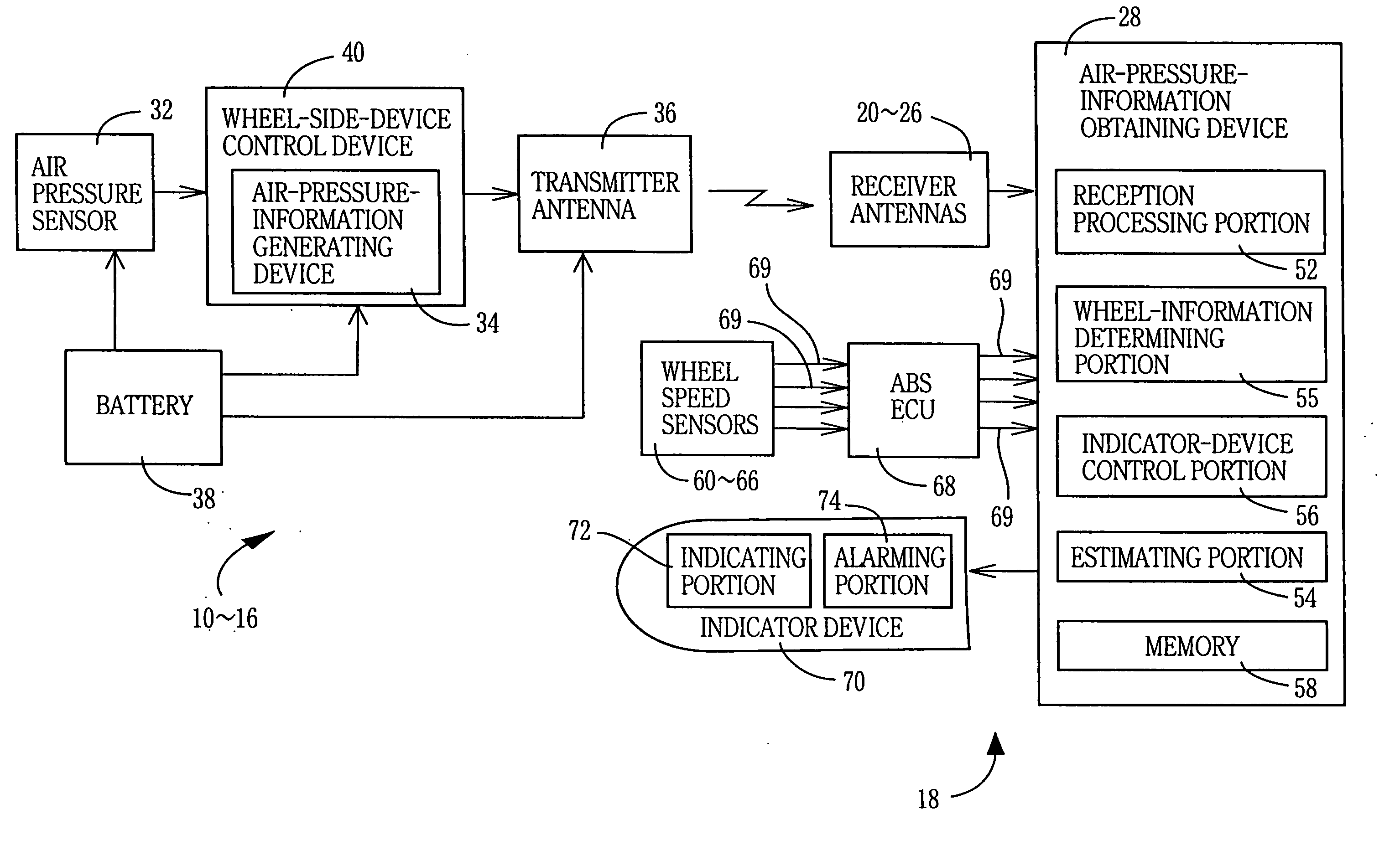 Wheel-state obtaining apparatus, and vehicle-state obtaining apparatus