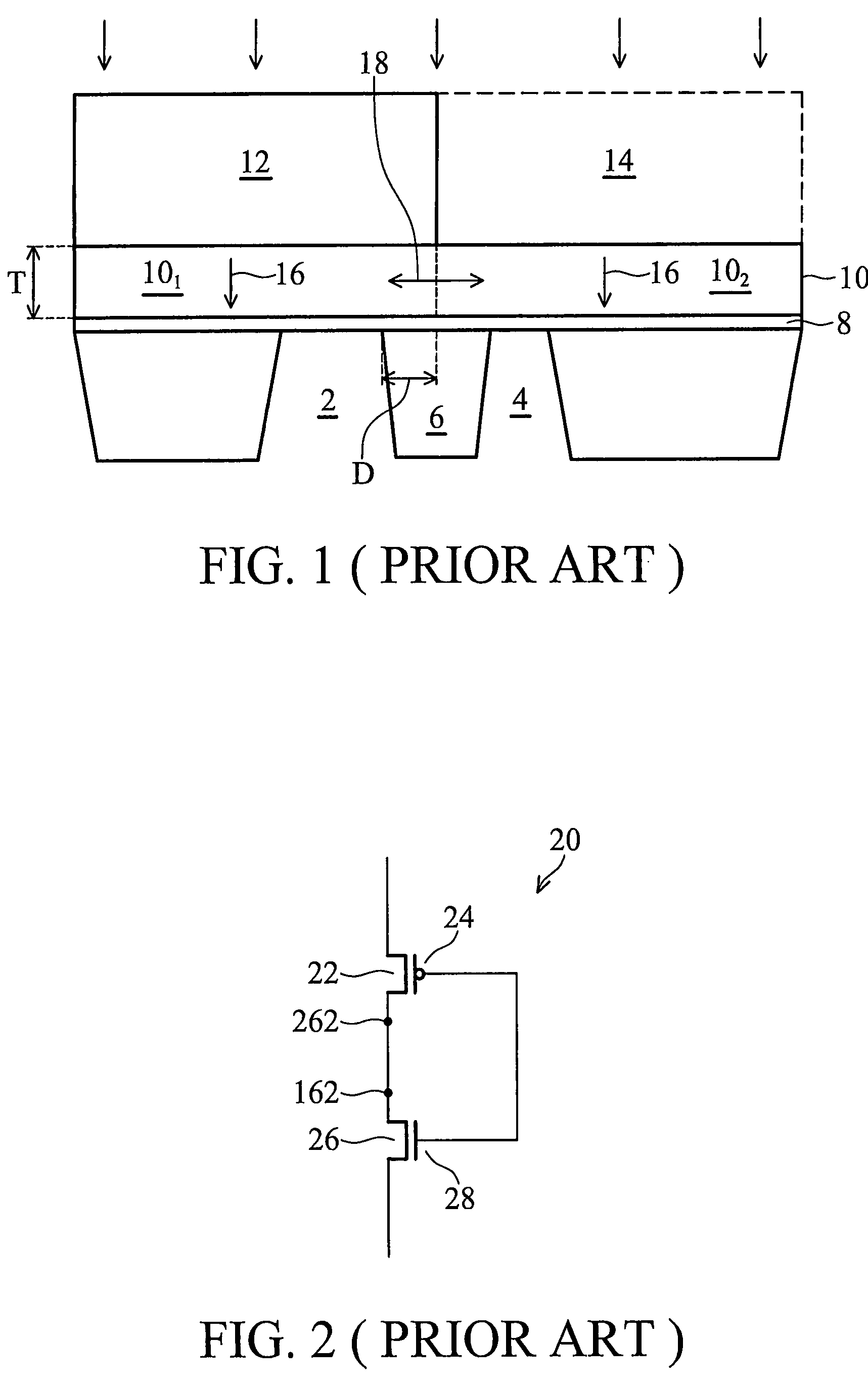 Gate strip with reduced thickness