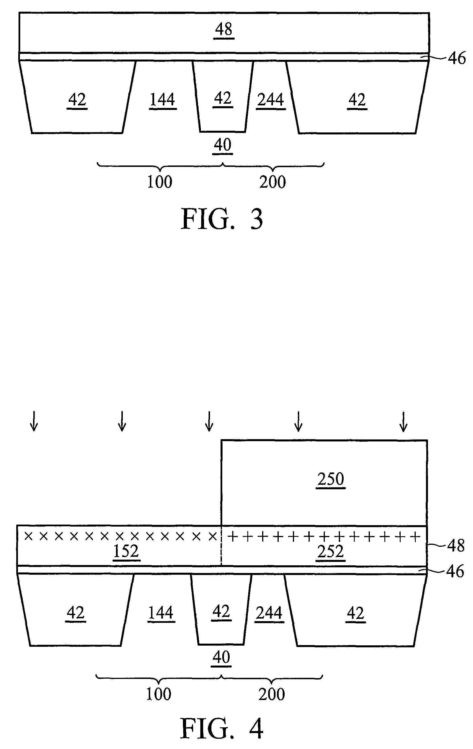 Gate strip with reduced thickness