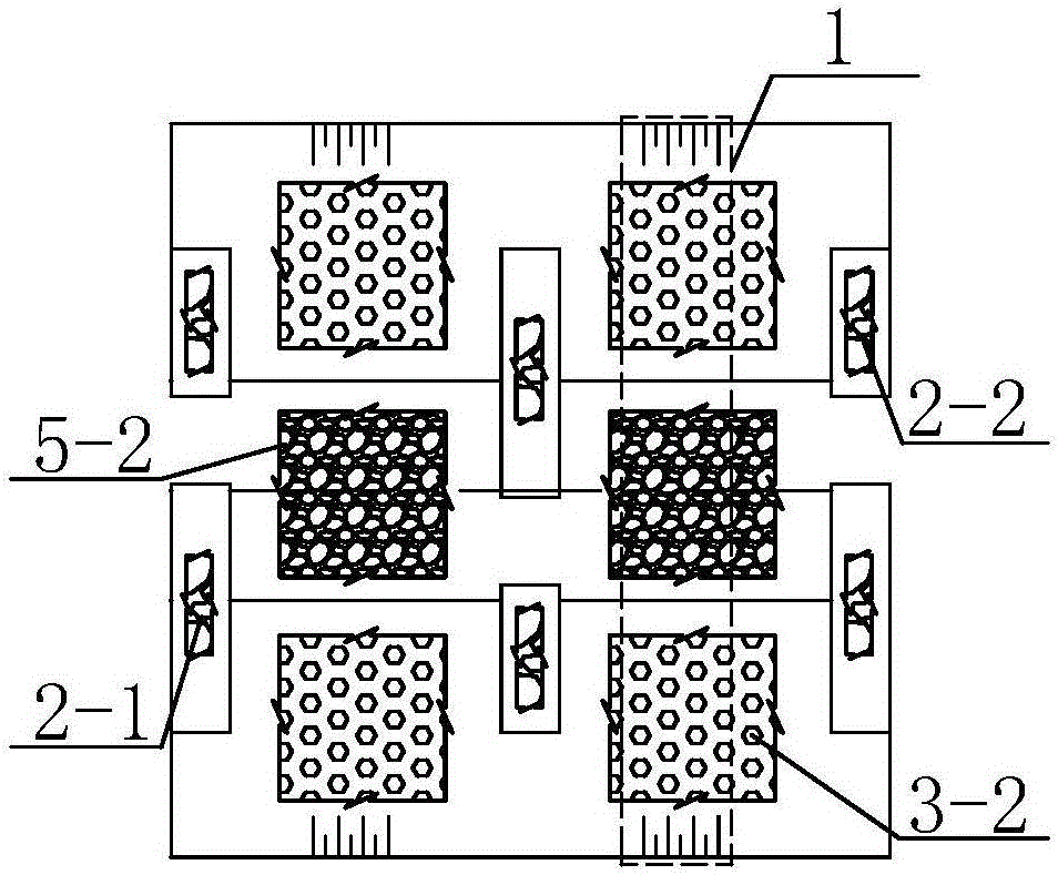 Staggered type cyclopean wall imitated natural channel