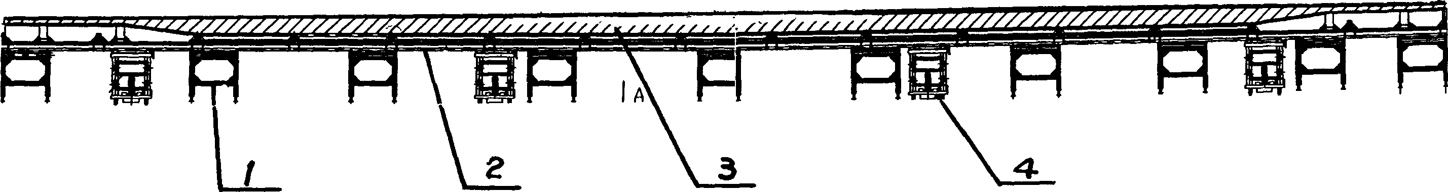 Line slot pre-disposing and fixing method for underground vehicle