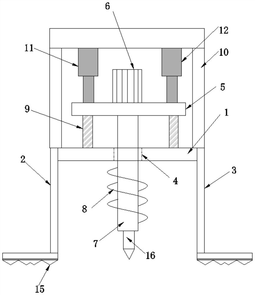 Punching device for tea planting