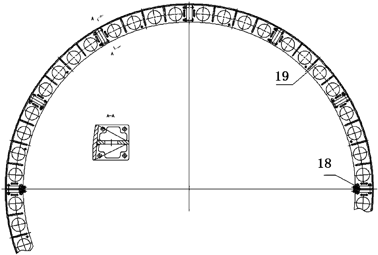 Centering butt joint positioning support device for vertical friction stir welding storage tank general assembly ring seam