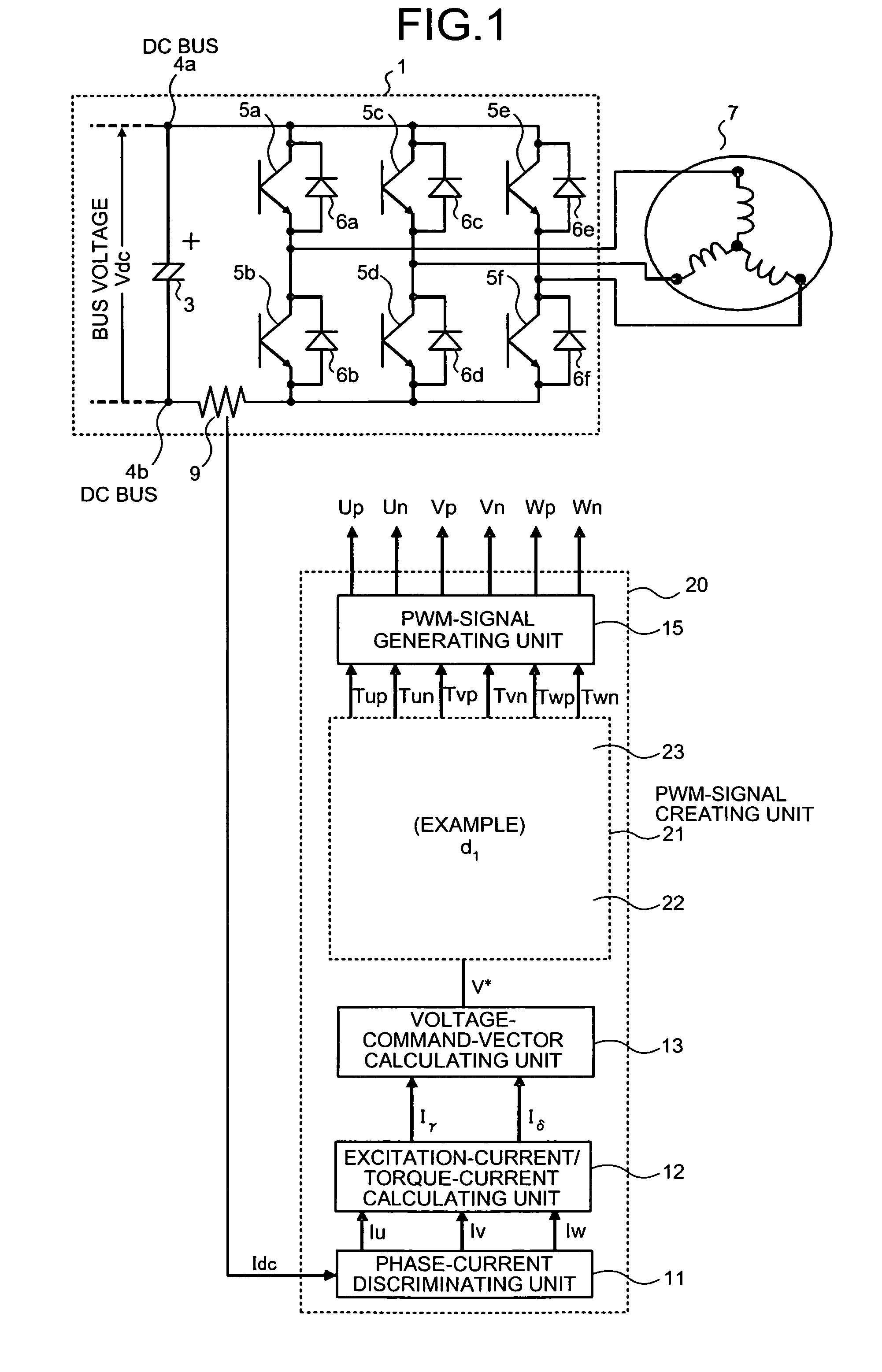 Three-phase PWM-signal generating apparatus