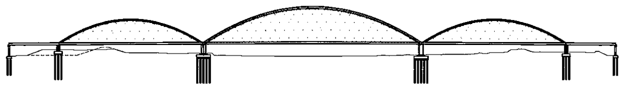 Pushing construction method for a large-span composite arch bridge with adjustable construction state