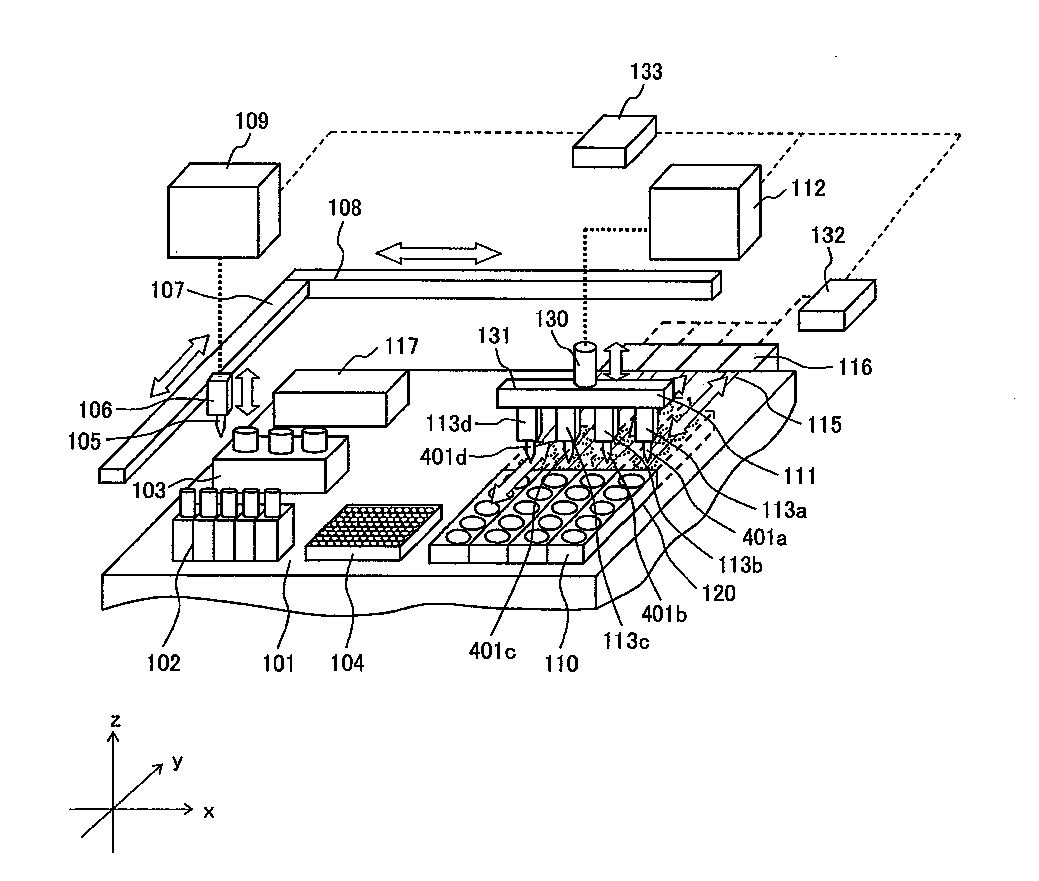 Sample treatment device, sample treatment method, and reaction container for use therein