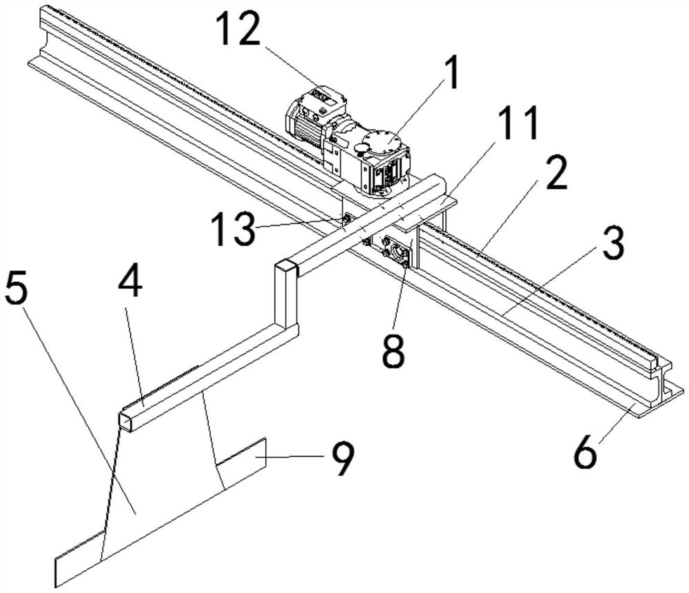 Foundation bolt hot-dip galvanizing on-line automatic ash beating device