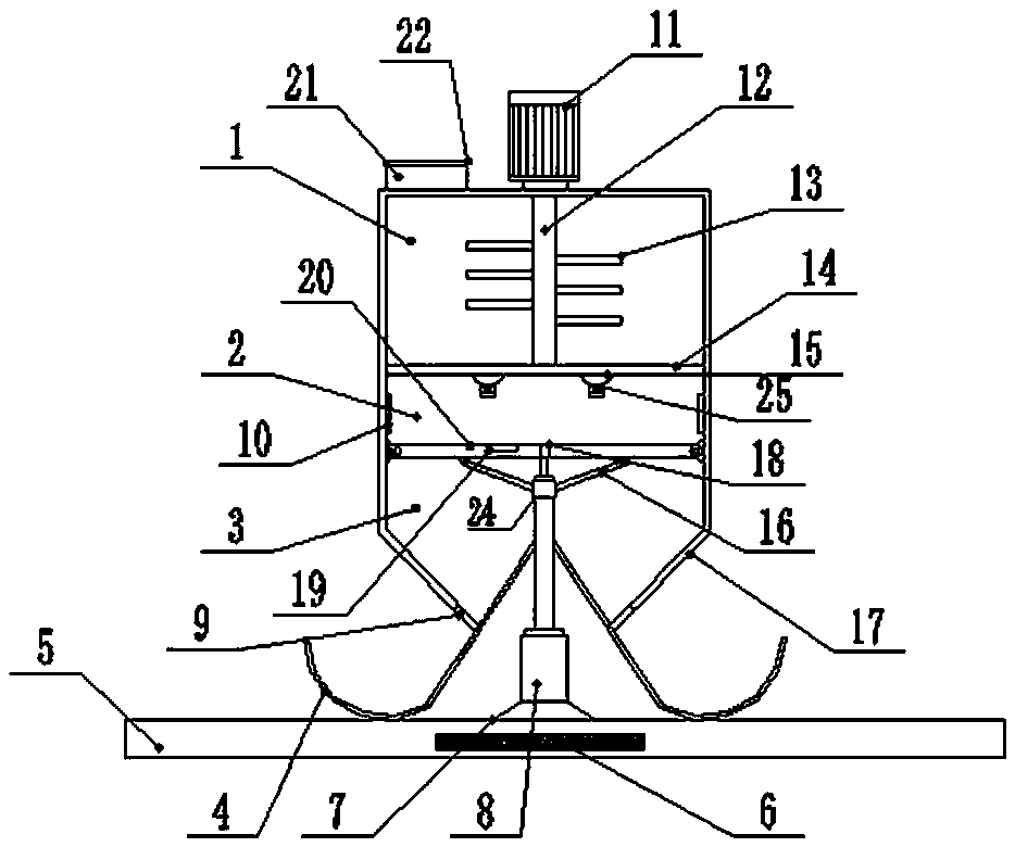 Automatic feed putting device for chicken farm