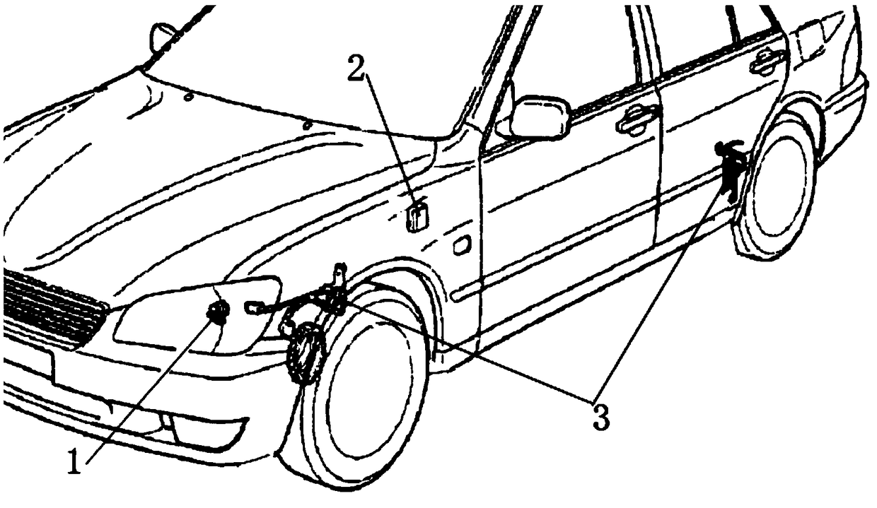 Automobile lamplight automatic adjusting method and system