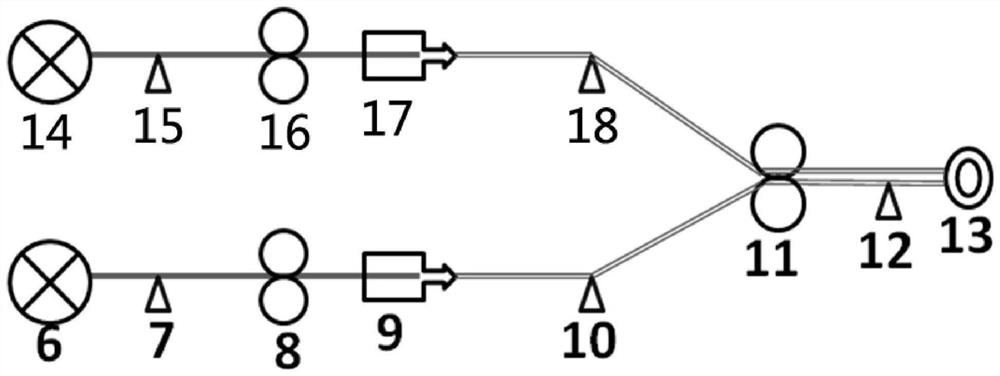 Process and device for preparing continuous combined filament yarn