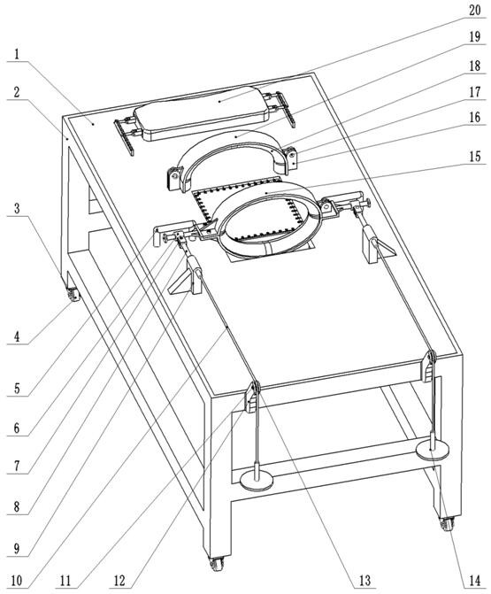 Lumbar disc herniation massage traction bed