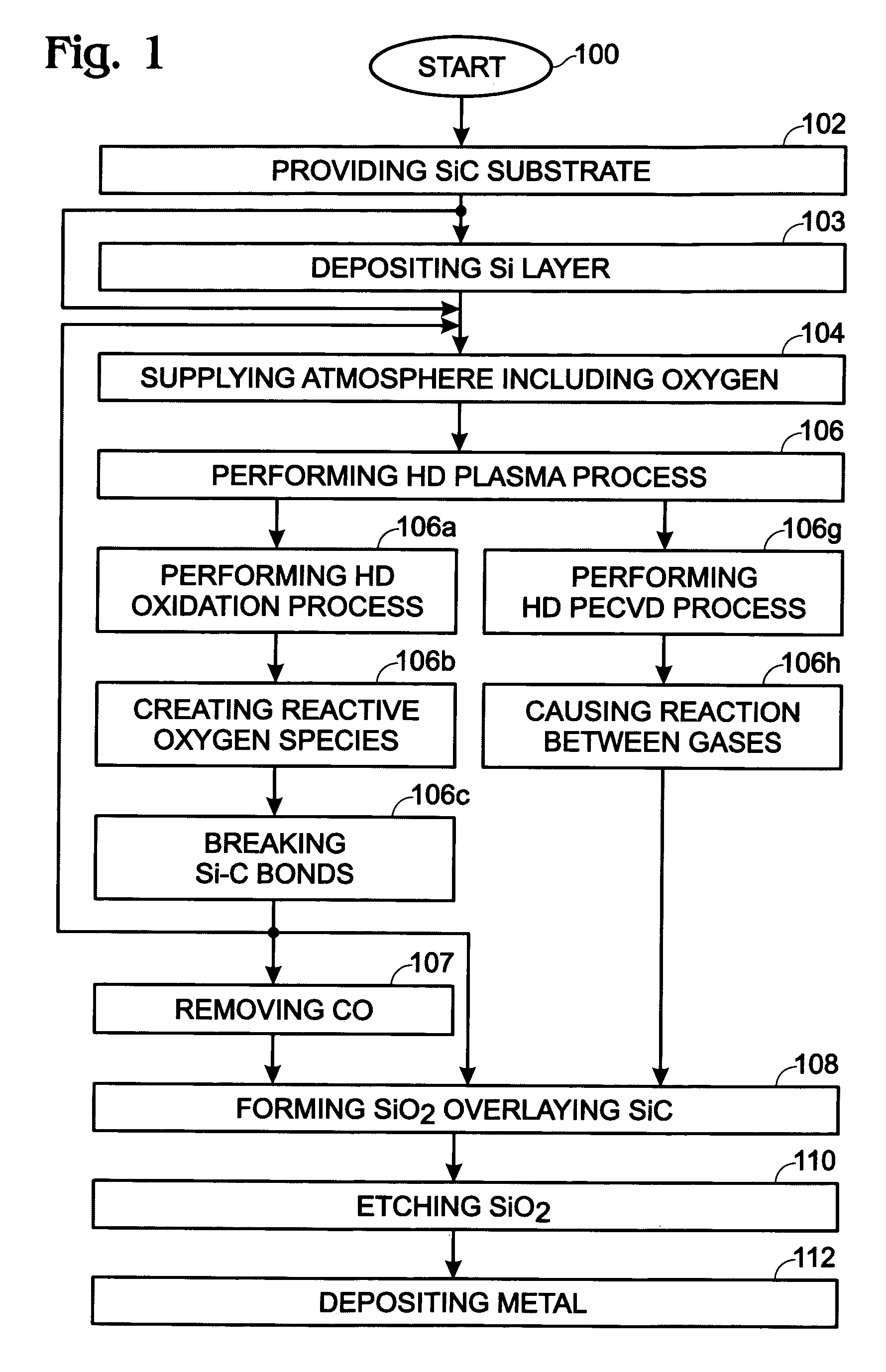 High density plasma process for the formation of silicon dioxide on silicon carbide substrates