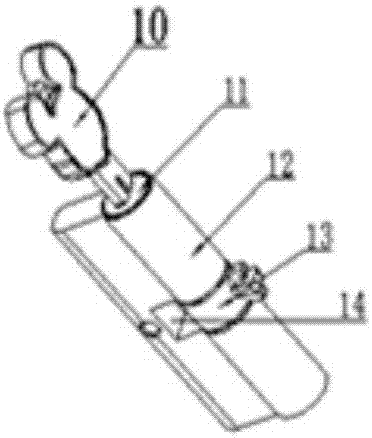 Transmission mechanism of mortise-blade lock