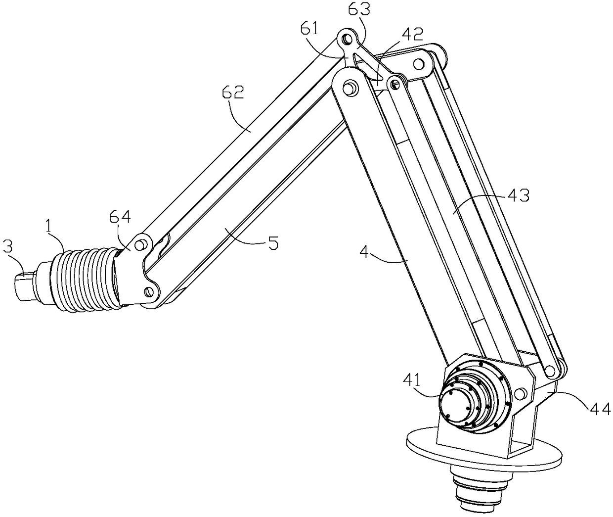 Charging robot and charging mechanical arm thereof