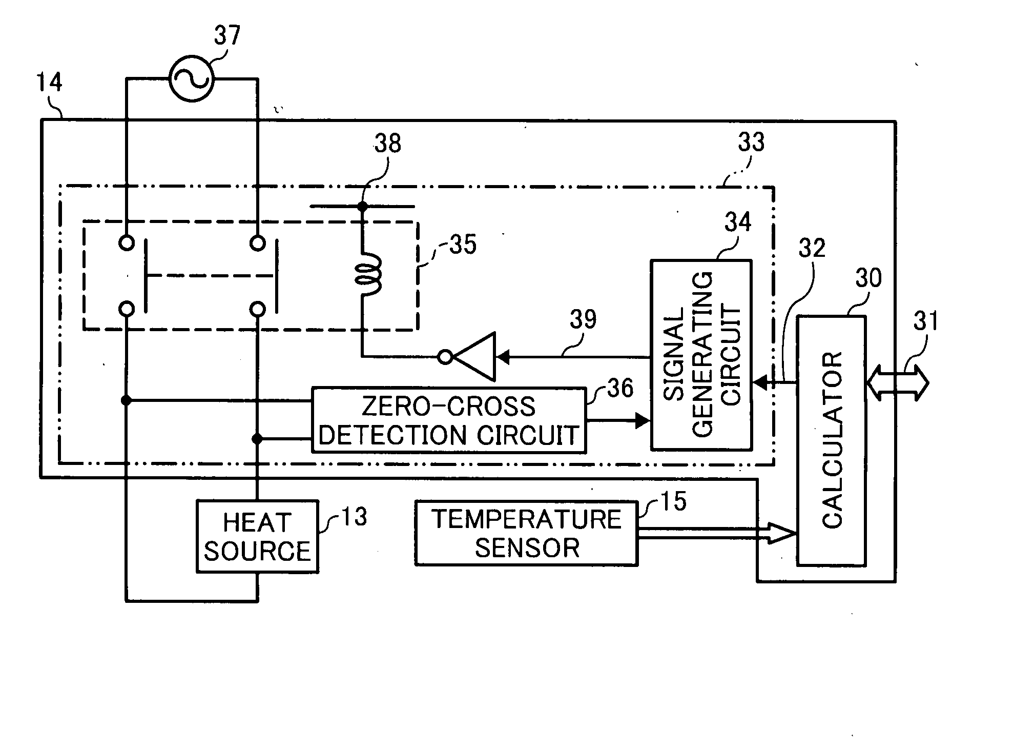 Fixing device, and method and device for heating control used in the same