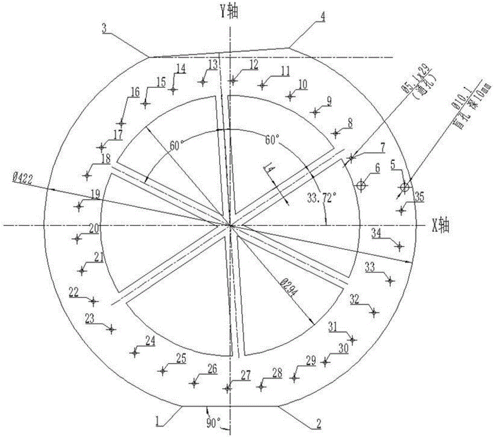 Supporting disk for soldering tool clamp of micro-diameter thin-walled tube of heat exchanger