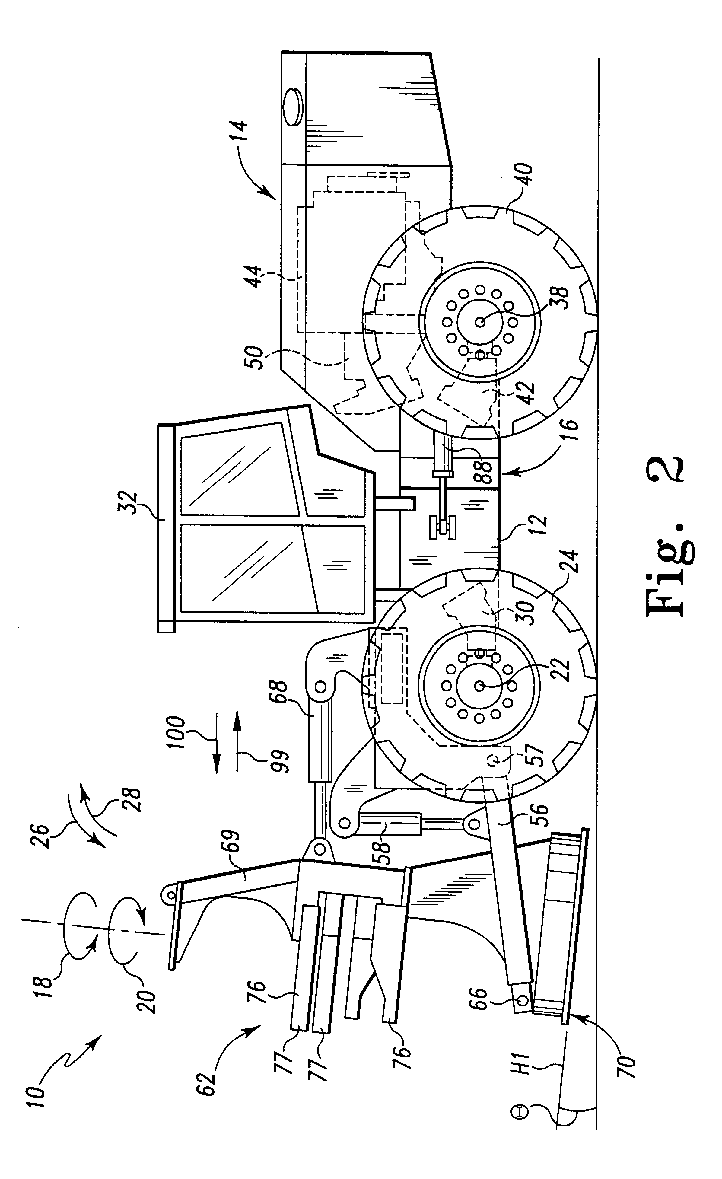 Method and apparatus for operating a hydraulic drive system of a feller-buncher