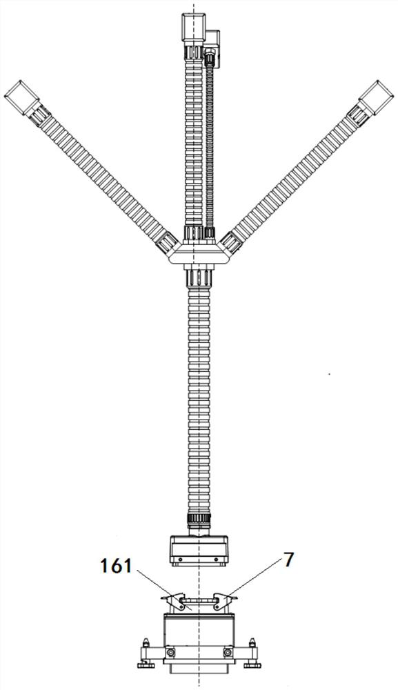 Butt-joint transfer station wire harness module device for automobile engine pedestal detection