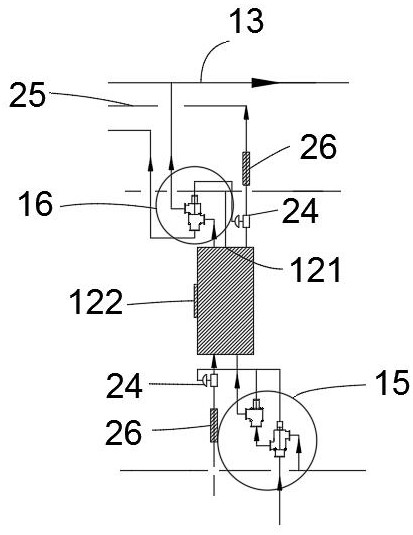 Series targeted adsorption and parallel desorption organic waste gas treatment device