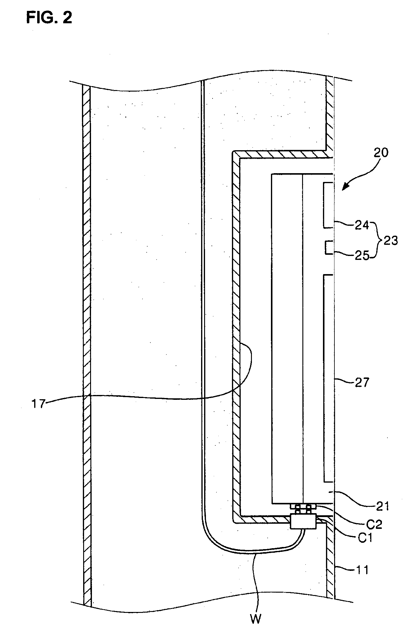 Mounting structure for display unit in refrigerator