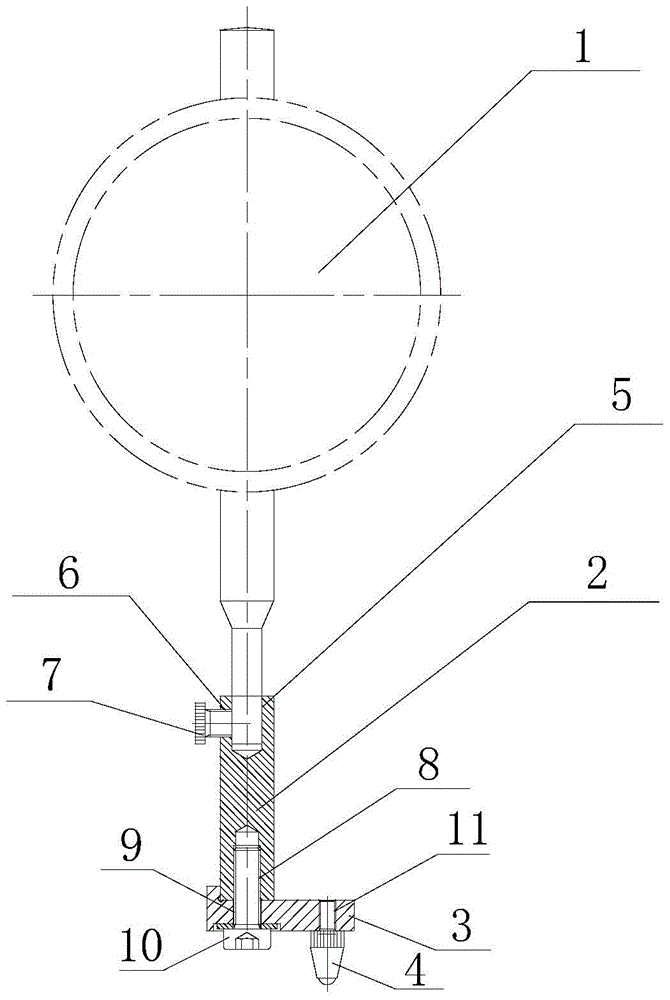 An inner cavity hook groove and plane detection centering device