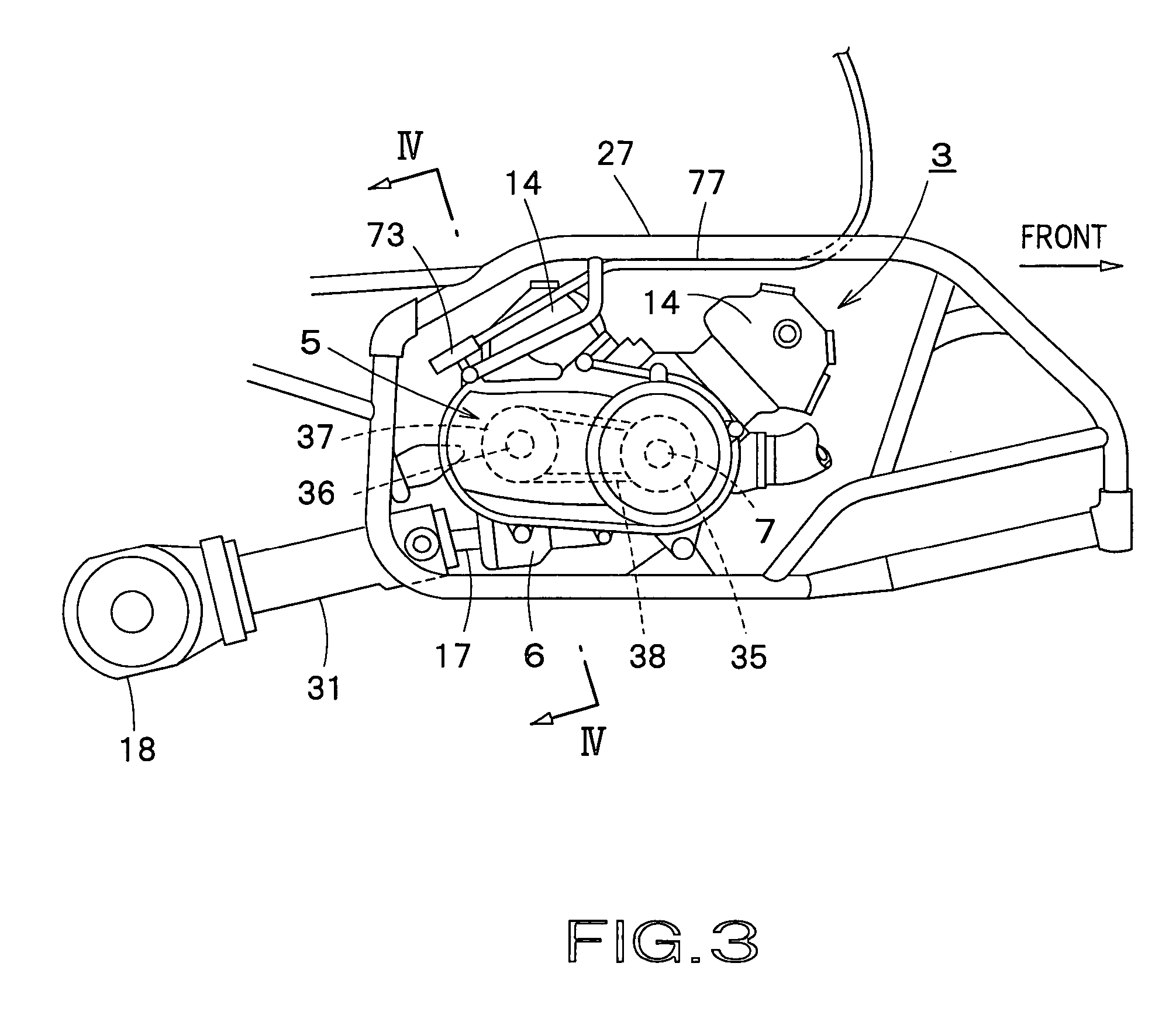 Transmission apparatus of all-terrain vehicle