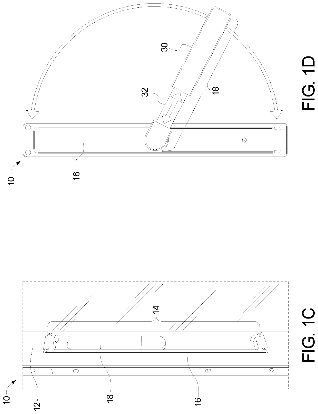 Telescoping Flush Handle for Lift and Slide Doors