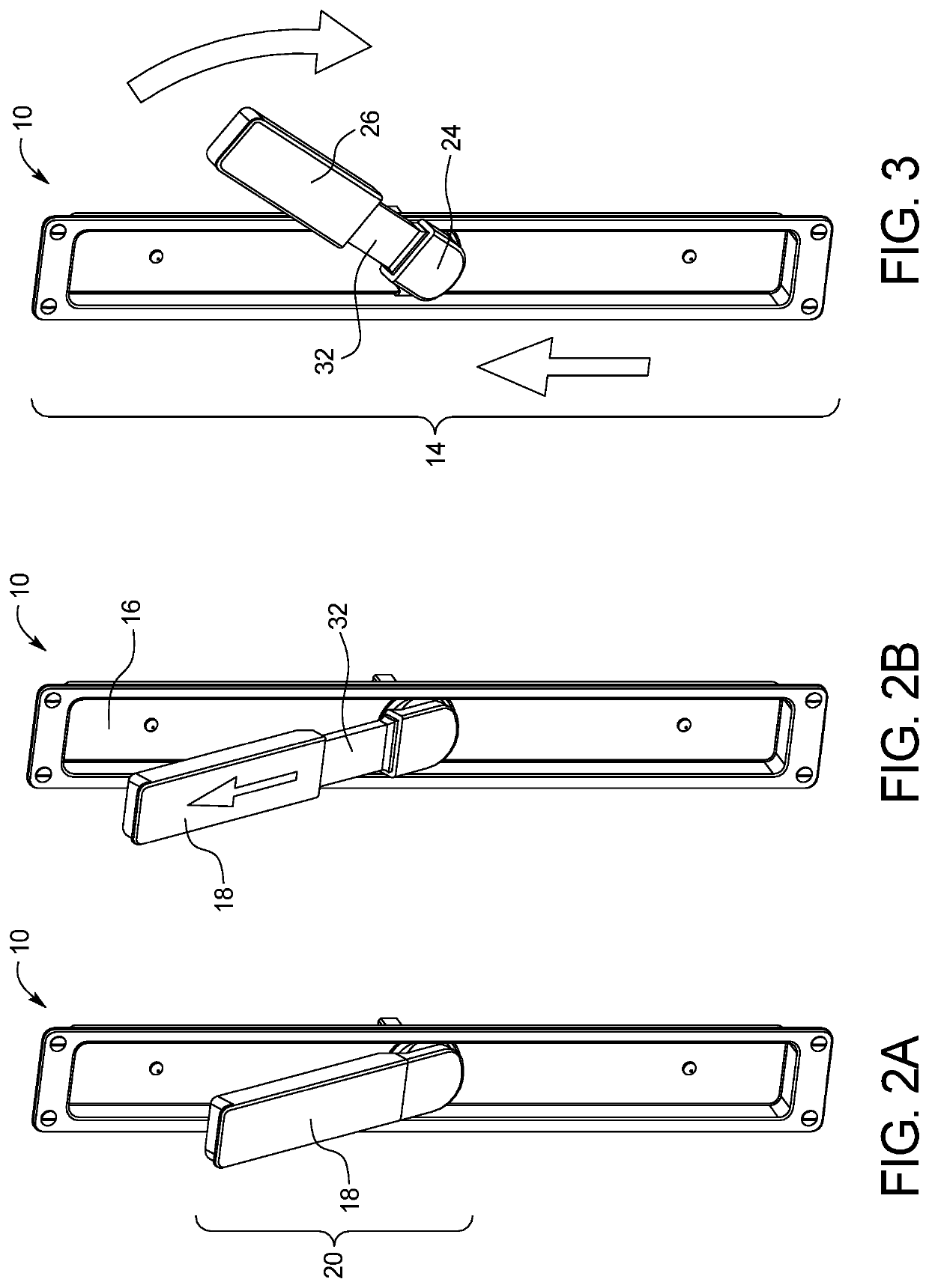 Telescoping Flush Handle for Lift and Slide Doors