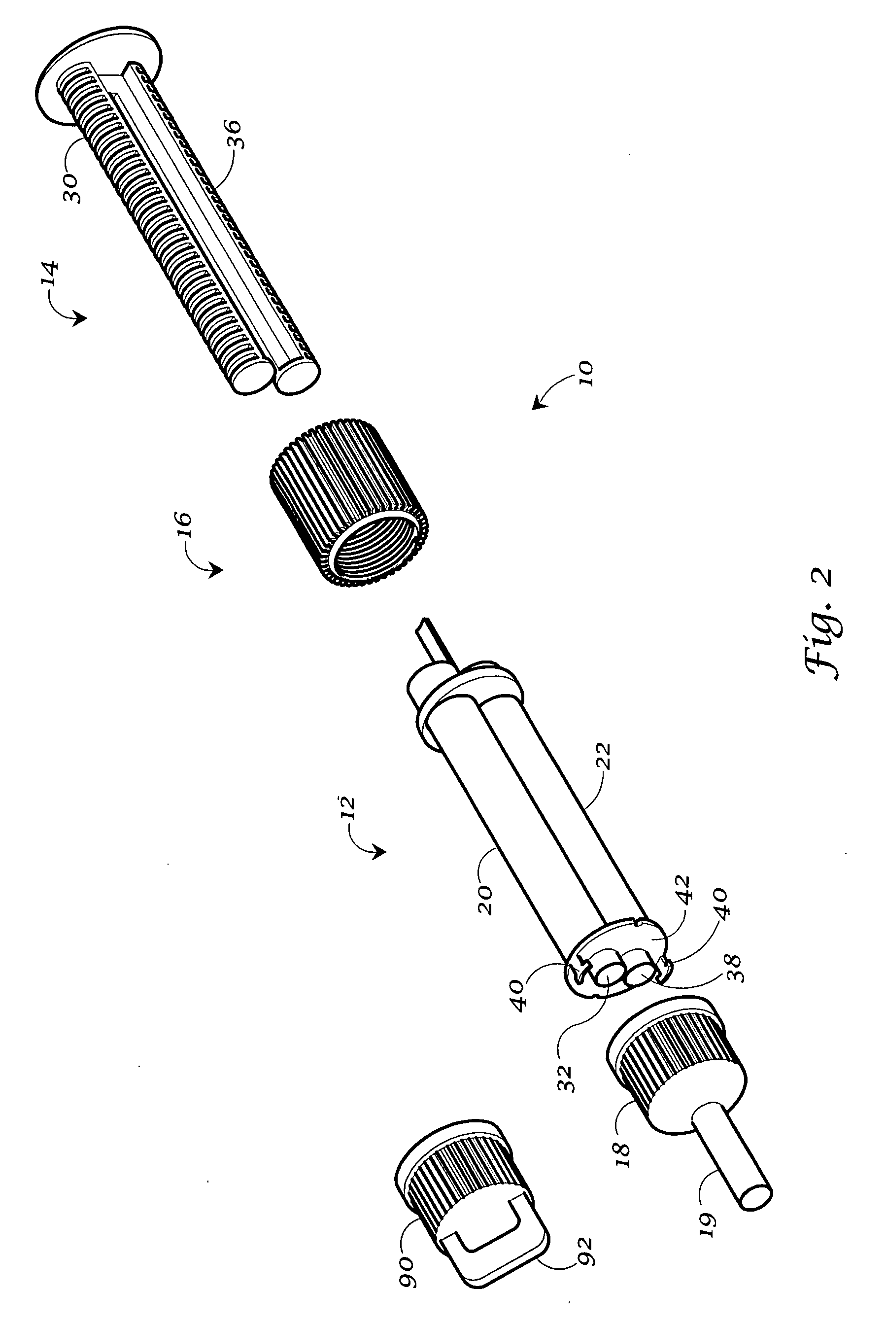 Dispensing syringe having multiple barrels for discharging a dental composition