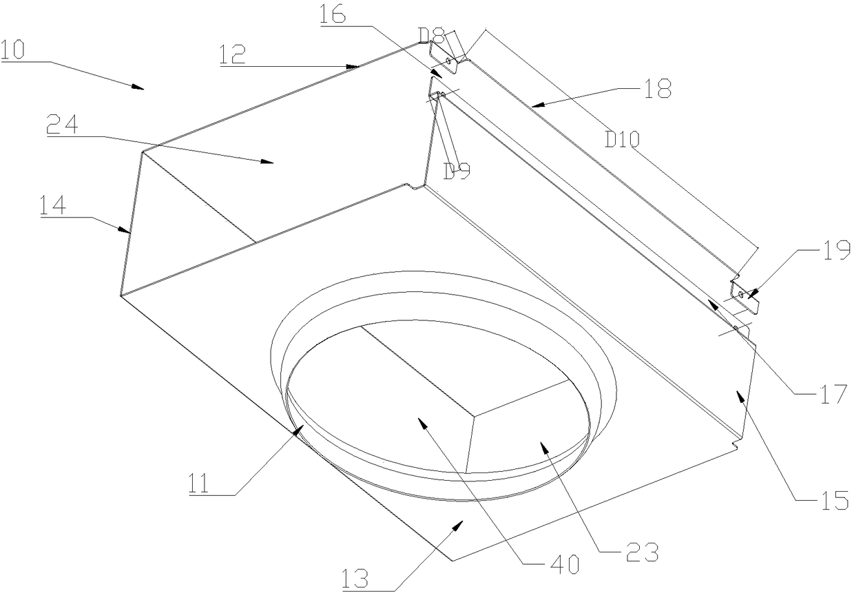 Internal recycle range hood